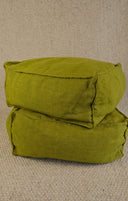 Azemur| Large olive green pouf